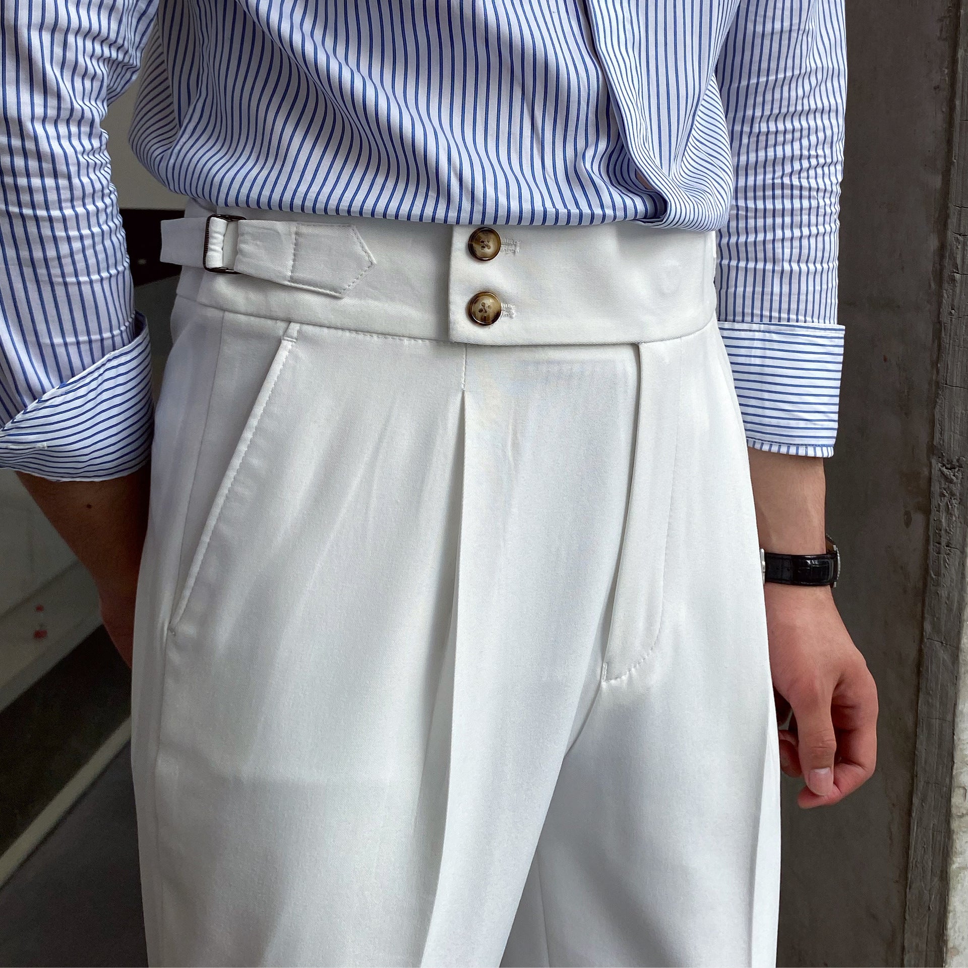 ITALIAN OLD MONEY PLEATED DOUBLE BUTTON TROUSERS