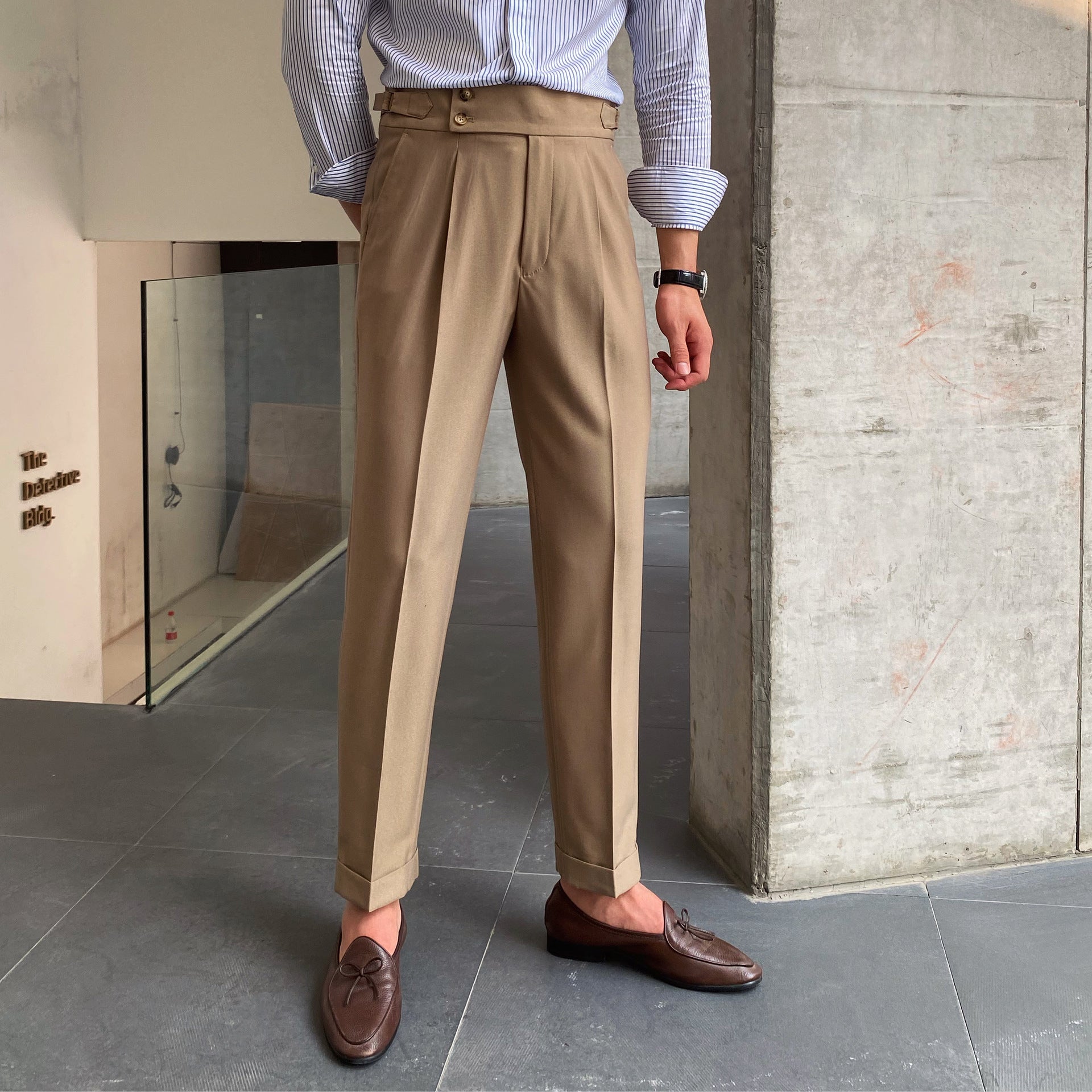 ITALIAN OLD MONEY PLEATED DOUBLE BUTTON TROUSERS